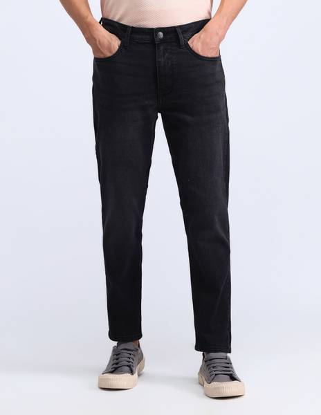 FLYING MACHINE Tapered Fit Men Black Jeans