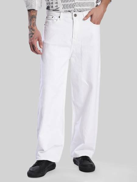 Roadster Loose Fit Men White Jeans