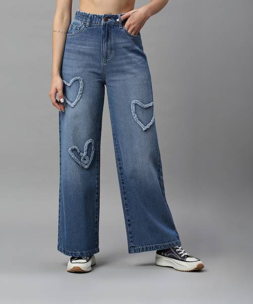 TARAMA Flared Women Blue Jeans