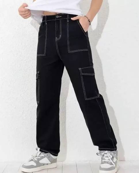 DENIM FIT Loose Fit Men Black Jeans