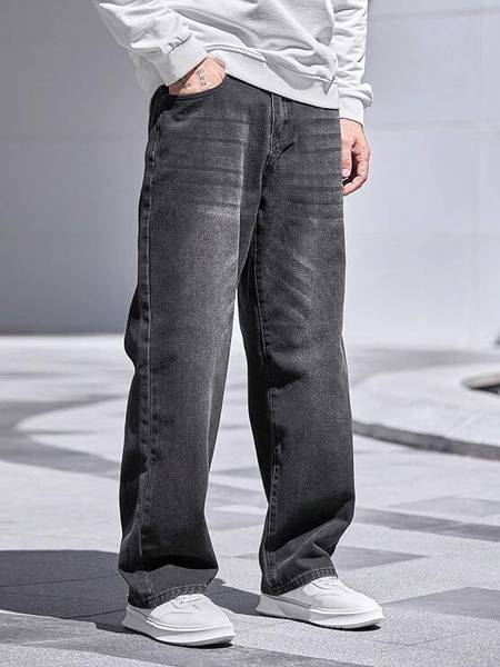 BREXX Relaxed Fit Men Grey Jeans