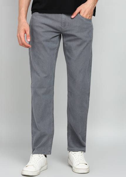 WROGN Straight Fit Men Grey Jeans