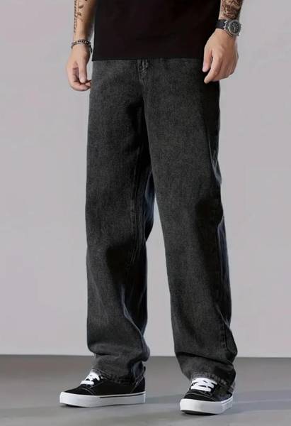 BREXX Straight Fit Men Dark Grey Jeans