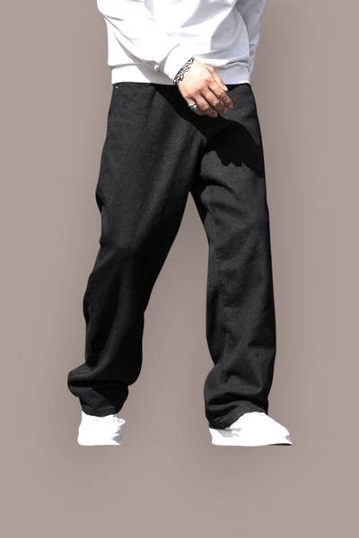 Snaave Loose Fit Men Black Jeans