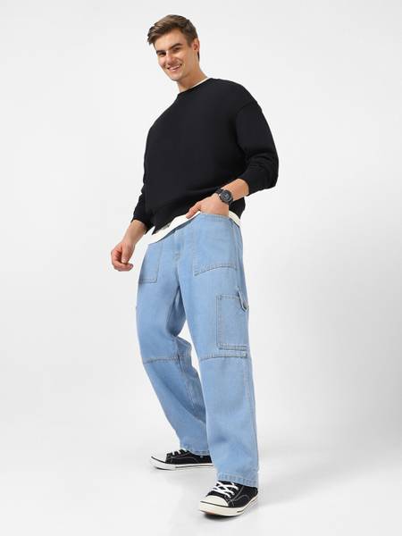BREXX Loose Fit Men Light Blue Jeans