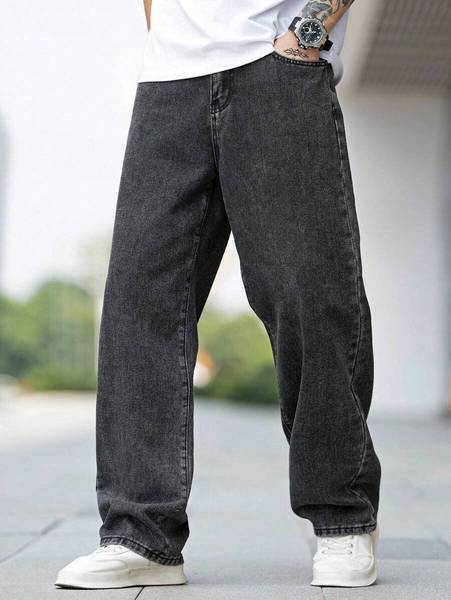 markview Loose Fit Men Grey Jeans