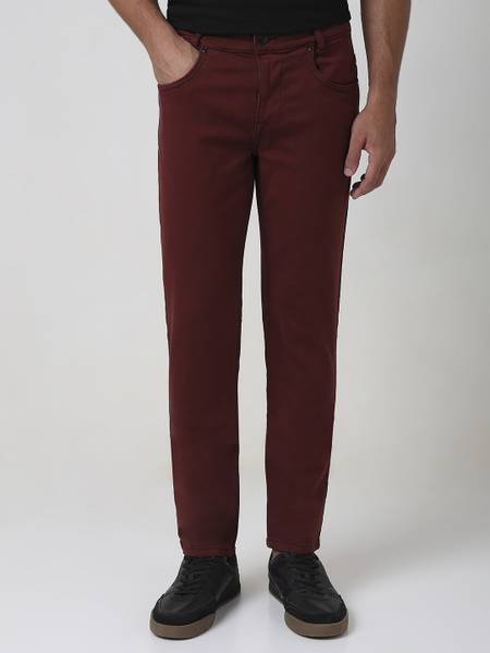 MUFTI Slim Men Maroon Jeans