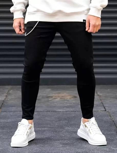 Maahhit Slim Men Black Jeans
