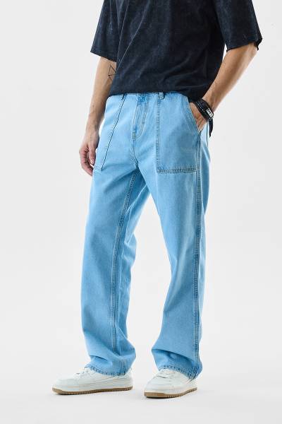 Snitch Straight Fit Men Light Blue Jeans