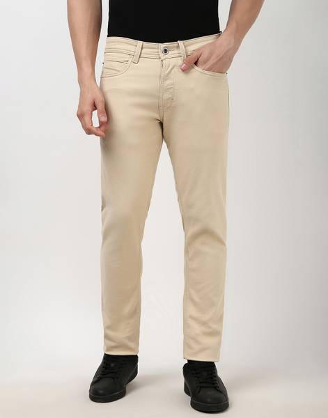 PETER ENGLAND Slim Men Beige Jeans