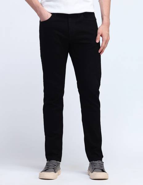 FLYING MACHINE Tapered Fit Men Black Jeans