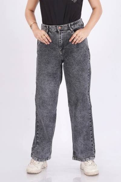 zayla Relaxed Fit Women Grey Jeans