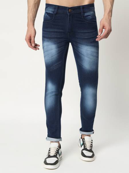 ANGERHOOD Relaxed Fit Men Dark Blue Jeans