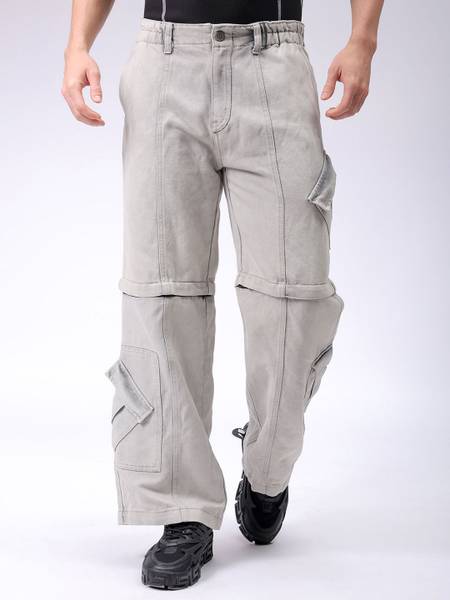 The Indian Garage Co. Loose Fit Men Grey Jeans