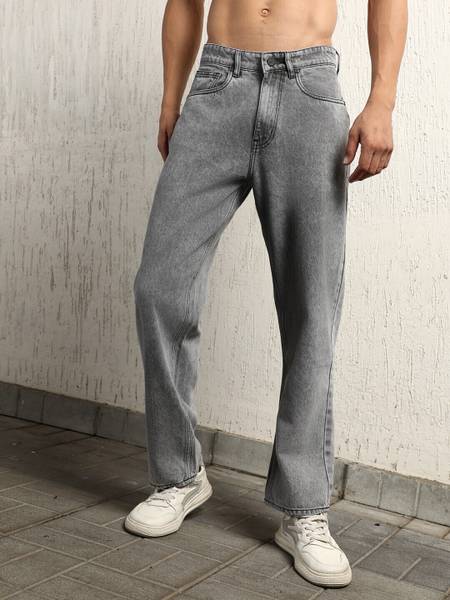 BREXX Relaxed Fit Men Grey Jeans