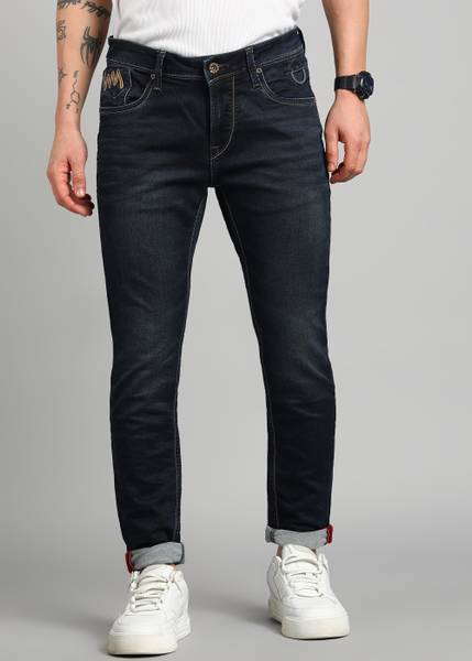 LAWMAN Skinny Men Dark Blue Jeans