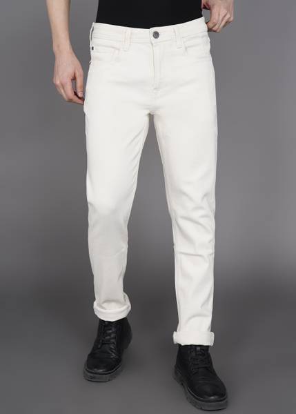 DUCATI Slim Men White Jeans