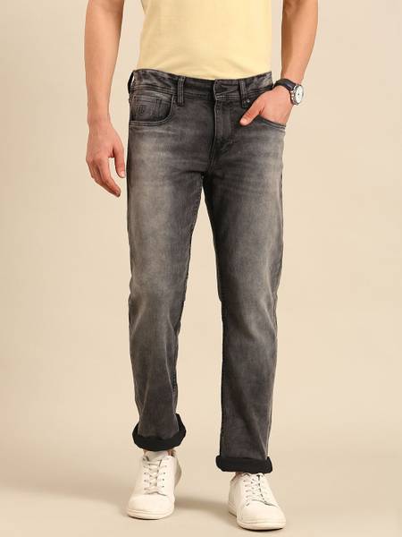 BEING HUMAN Straight Fit Men Grey Jeans