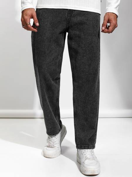 HIGHLANDER Relaxed Fit Men Black Jeans