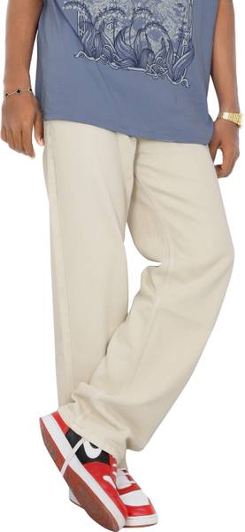 DENIM FIT Boot-Leg Men White Jeans