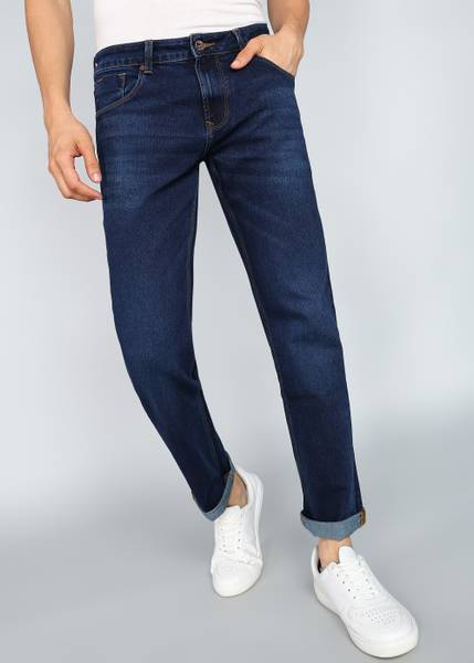 Spykar Straight Fit Men Blue Jeans