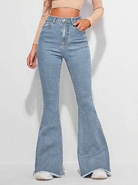 Crazeis Boot-Leg Women Light Blue Jeans