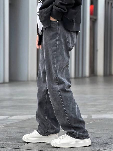 markview Loose Fit Men Grey Jeans