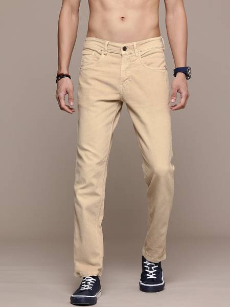 Roadster Slim Men Beige Jeans