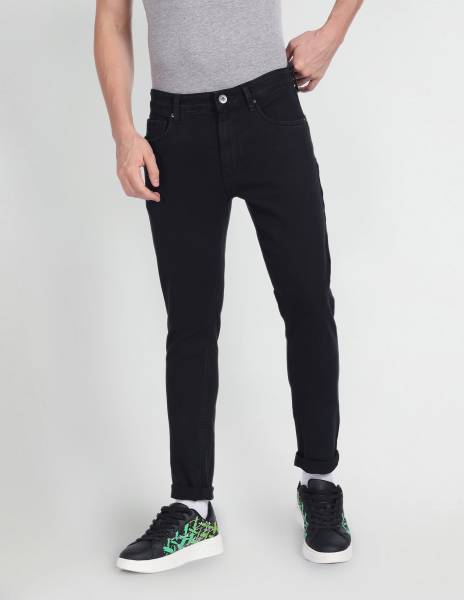 FLYING MACHINE Tapered Fit Men Black Jeans