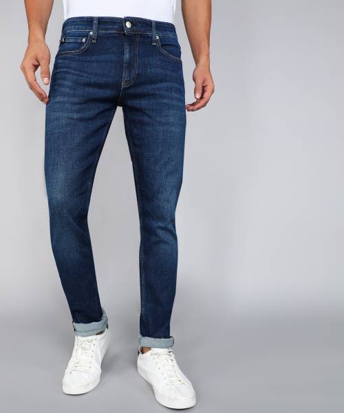 Calvin Klein Jeans Slim Men Dark Blue Jeans