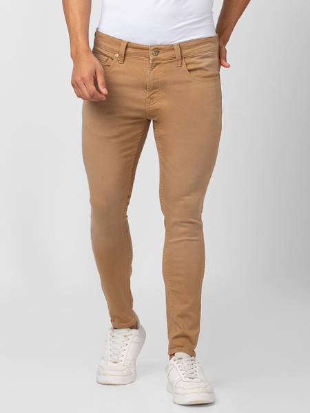Spykar Slim Men Beige Jeans