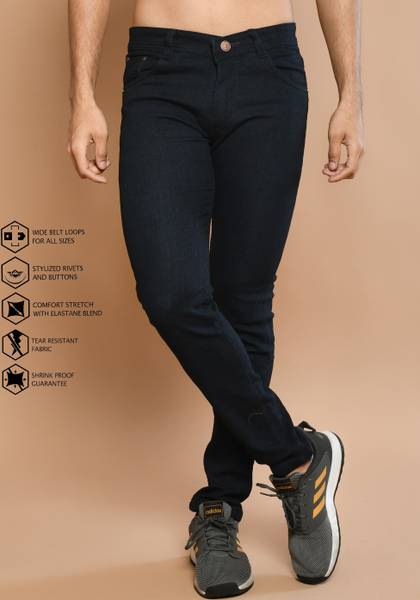 RASSO Regular Men Black Jeans