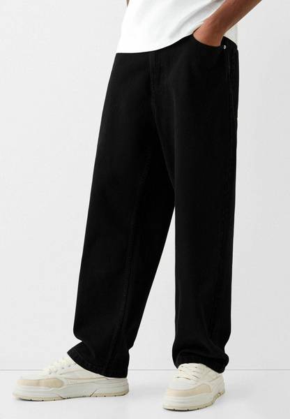 STEPLE DENIMS Loose Fit Men Black Jeans