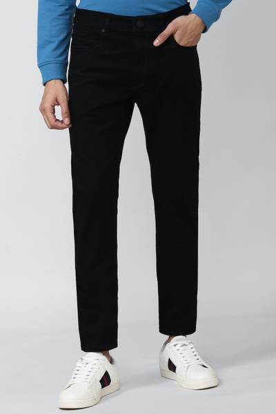 PETER ENGLAND Tapered Fit Men Black Jeans