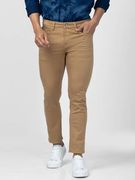Spykar Regular Men Beige Jeans