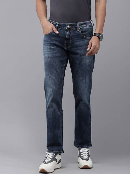 Spykar Straight Fit Men Blue Jeans