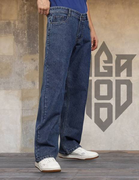 ANGERHOOD Relaxed Fit Men Dark Blue Jeans