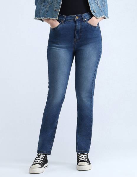 FLYING MACHINE Slim Women Blue Jeans