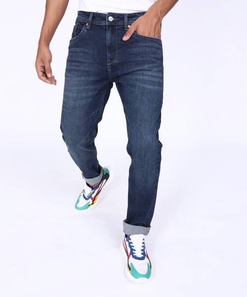 Flying machine tapered online fit men blue jeans