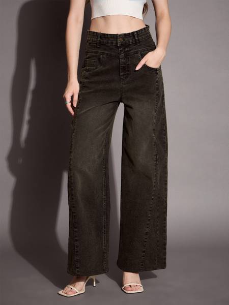 SASSAFRAS Straight Fit Women Black Jeans