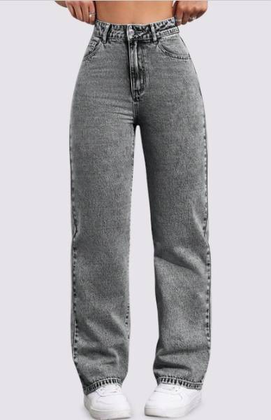 Dollfashion Straight Fit Women Grey Jeans