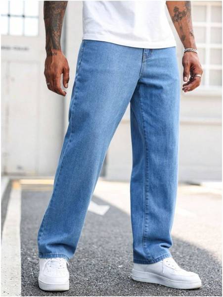 silver threads Straight Fit Men Light Blue Jeans