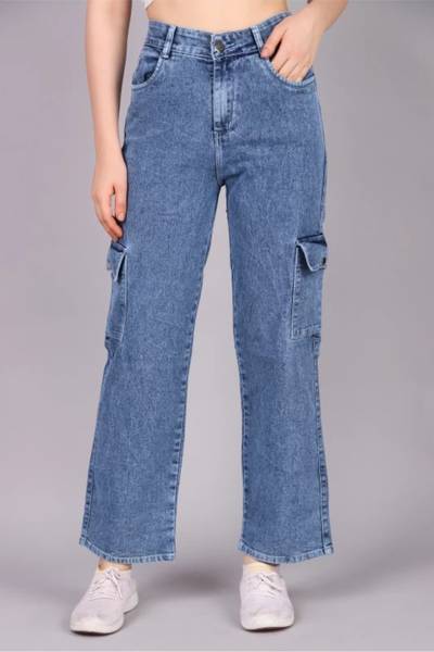 JAINRIK Boyfriend Women Blue Jeans