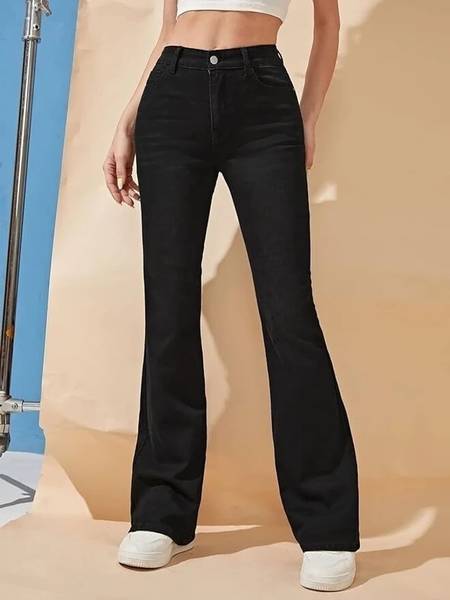 STEPLE DENIMS Boot-Leg Women Black Jeans
