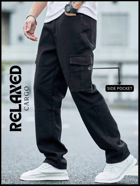 N Club Relaxed Fit Men Black Jeans