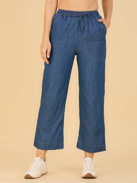 CEFALU Loose Fit Women Dark Blue Jeans