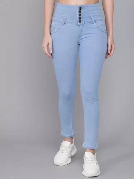 BOTUMQUTE Slim Women Light Blue Jeans