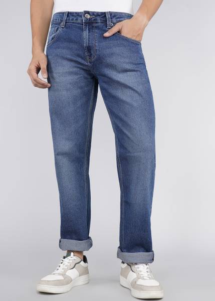 Spykar Straight Fit Men Blue Jeans