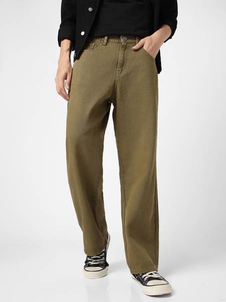 Urbano Fashion Loose Fit Men Green Jeans