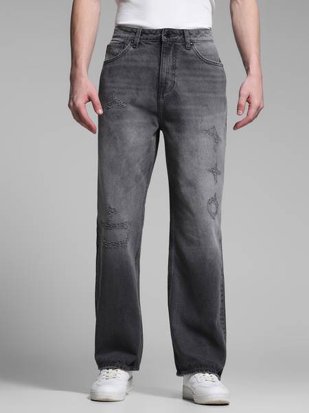 JACK & JONES Loose Fit Men Grey Jeans